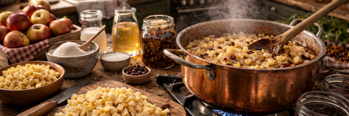 Apfelfüllung kochen