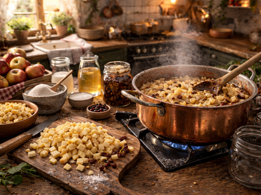 Apfelfüllung kochen