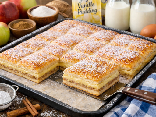 Blechkuchen - Apfel-Blätterteig-Schnittchen