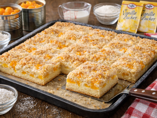 Blechkuchen - Kokos-Mandarinen-Kuchen