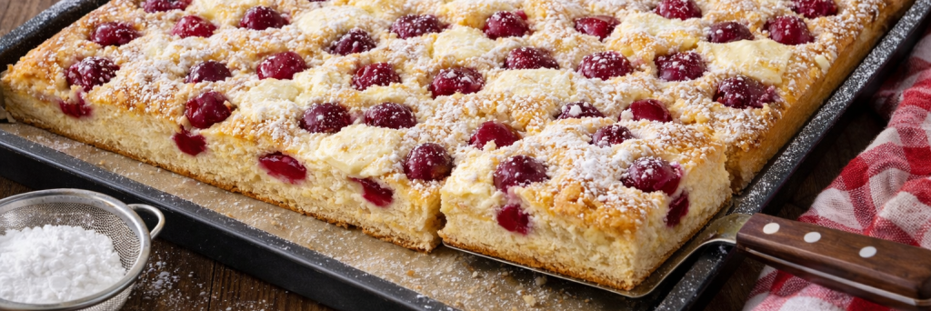 Blechkuchen - Kirsch-Quark-Kuchen