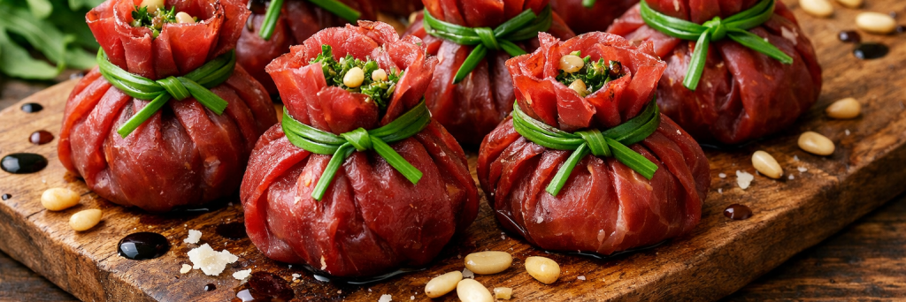 gefüllte Bresaola Säckchen