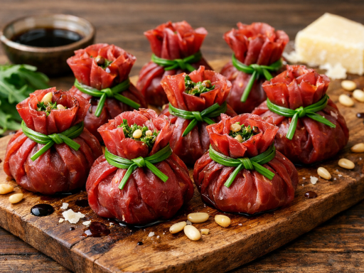 gefüllte Bresaola Säckchen