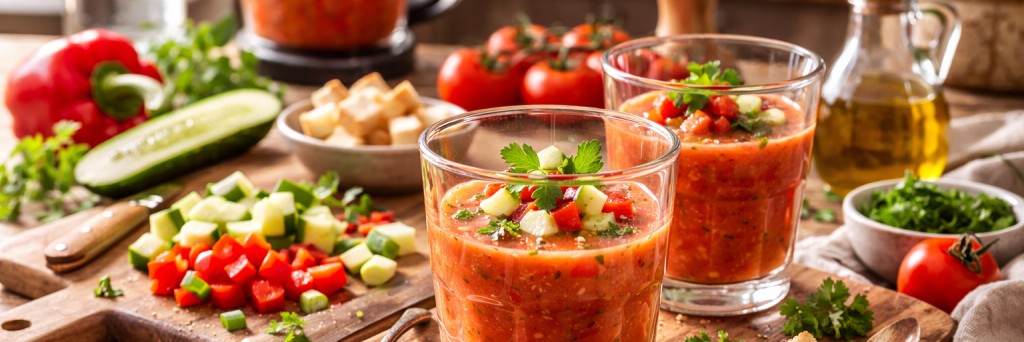 Gazpacho im Glas
