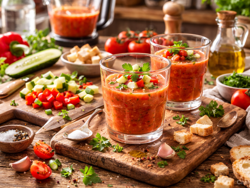 Gazpacho im Glas