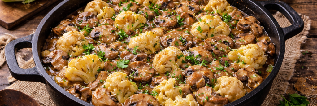 Pilz Blumenkohl Pfanne