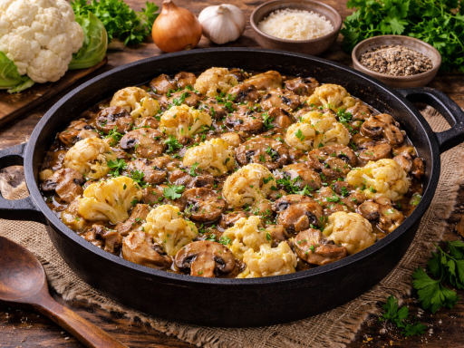 Pilz Blumenkohl Pfanne