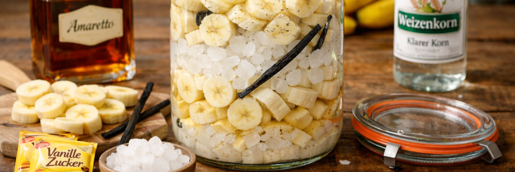 ansetzten Bananenschnaps