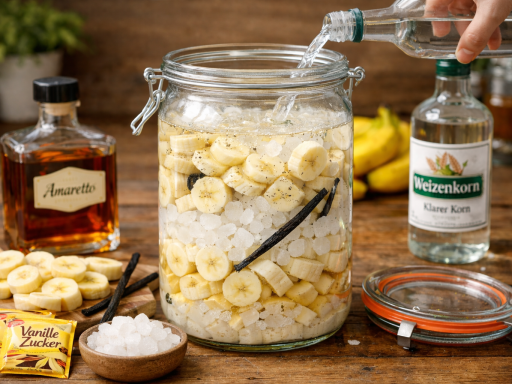 ansetzten Bananenschnaps