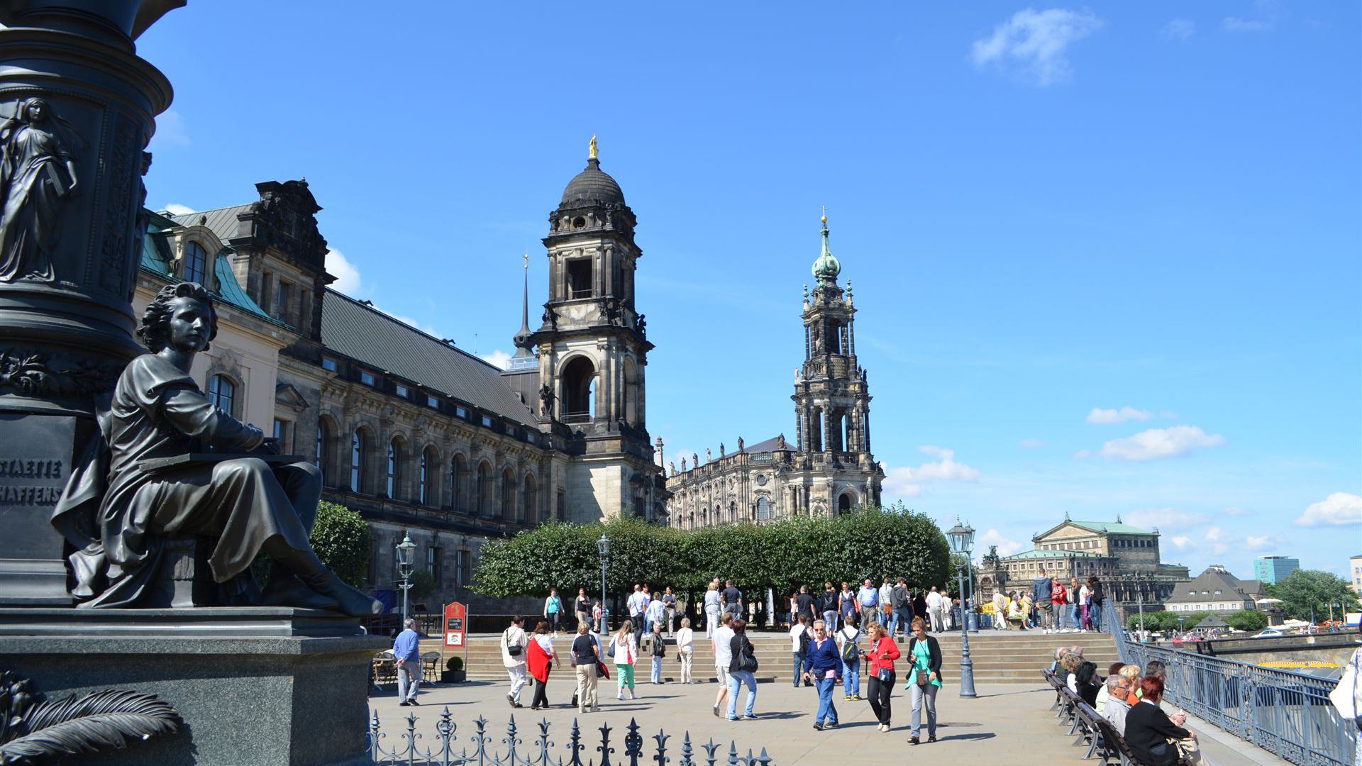 Blick auf die Brühlsche Terrasse